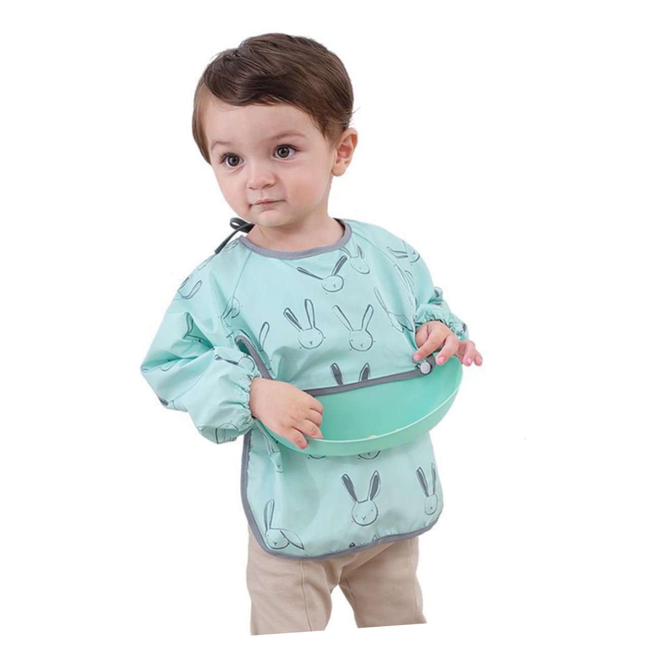 ibasenice 2 Sets Latzhosen Für Kinder Overol Para Niño Kleinkindschürze Kinderschürzen Langärmelig Säuglingskittel Babyschürze Essschürze Babykittel Kindermahlzeit Polyesterfaser