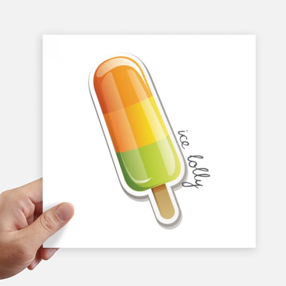 Autocollant popsicle multicolore 20x20cm sticker déco ordinateur portable valise mur 4pcs