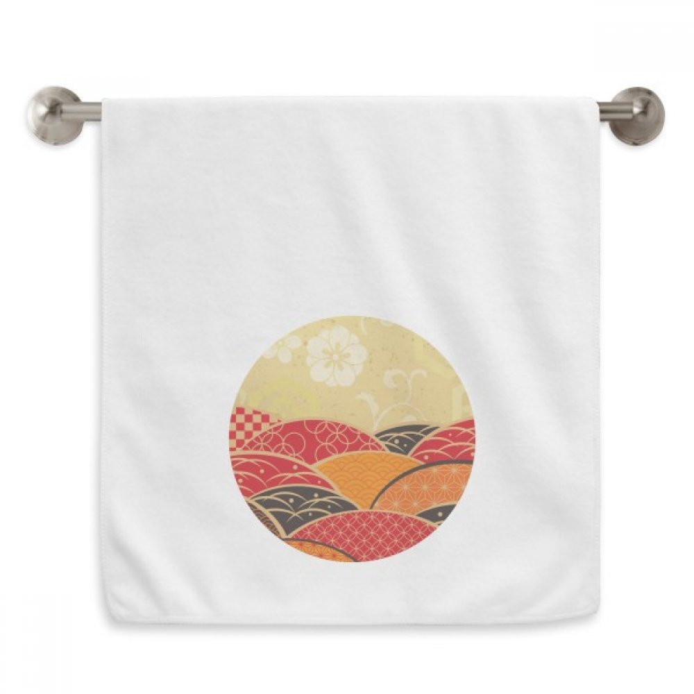 Diadème serviettes moelleuses Japon design géométrique blanc