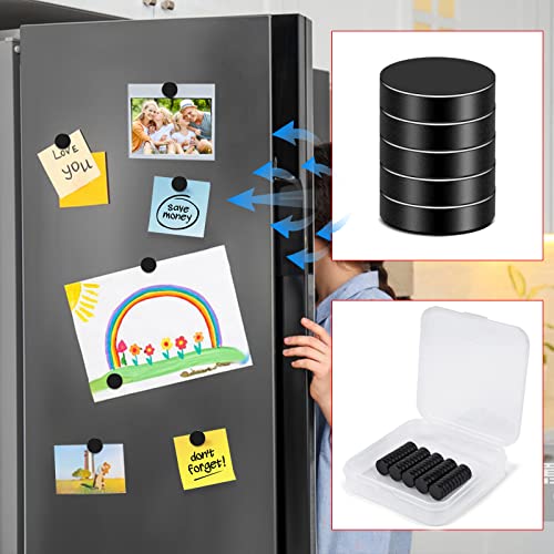 Image of 50 Pcs Refrigerator Magnets, Black Neodymium Fridge Magnet 10x3 mm