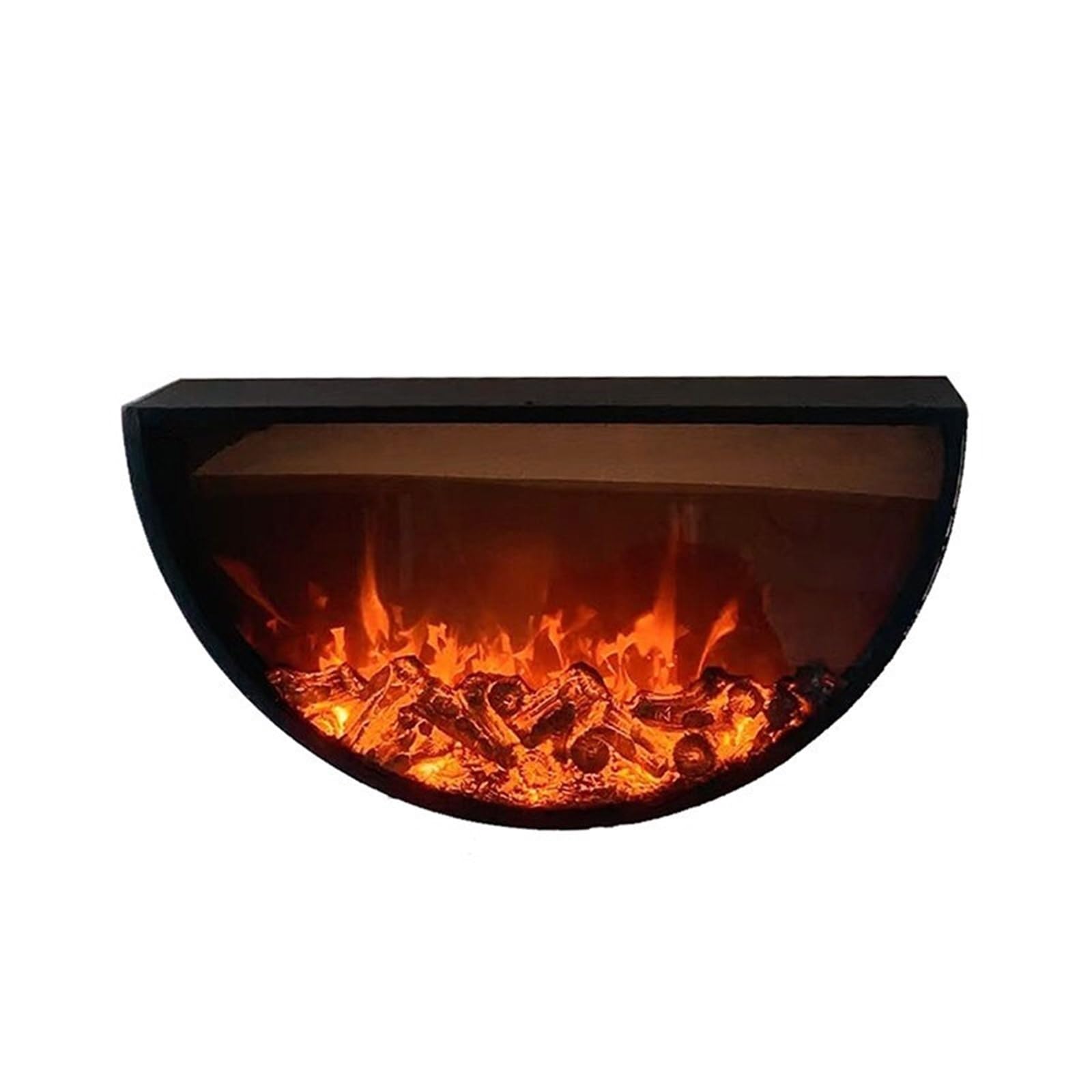 WANGHAI-666 Electric Fireplaces Semi-circular U-shaped Embedded Simulated Fireplace Mantle Decorative(Medium)