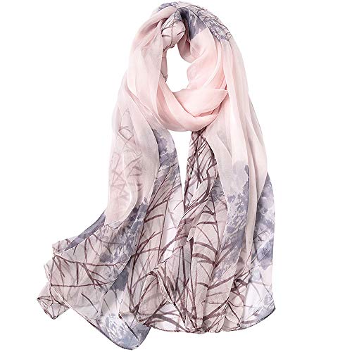 Pañuelo de seda para mujer fular retro de 175x110 cm mantón elegante para señoras