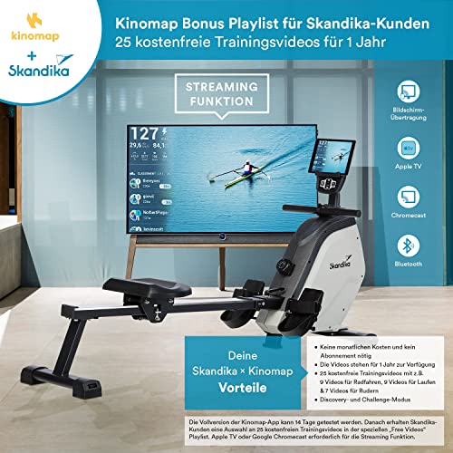 Skandika Rudergerät Munin | Rudergerät für zuhause, klappbar, 16-stufiger Magnetwiderstand, 8 kg Schwungmassensystem… – Bild 5