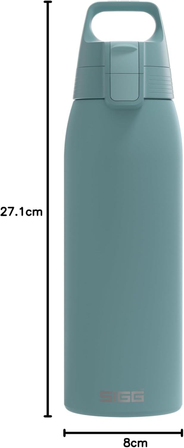 SIGG - Stainless Steel Drinking Bottle - Shield ONE Morning Blue - Suitable for Carbonated Drinks - Leak-Proof - Feather-Light - BPA-Free - Outdoor & Fitness - 34 Oz