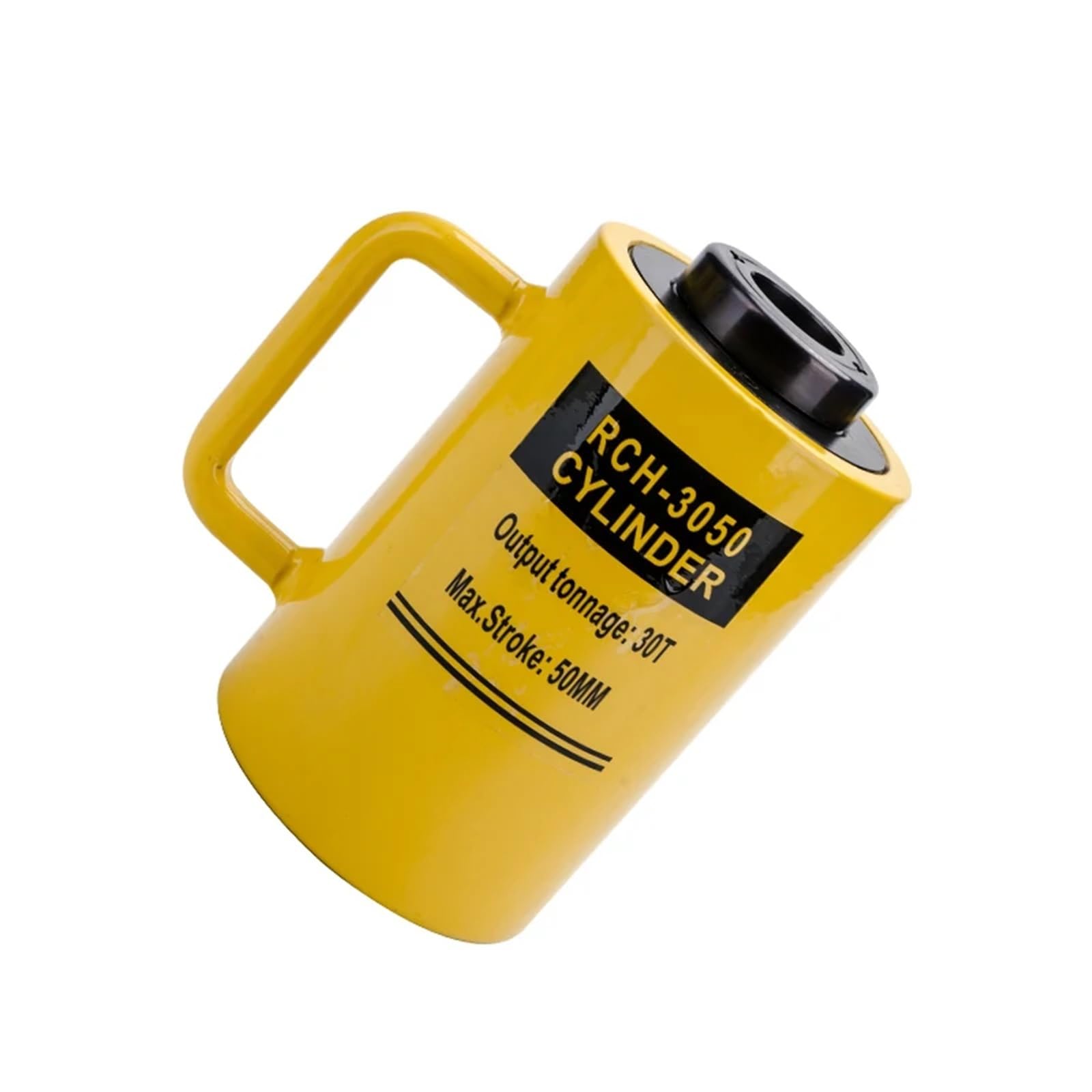 YMUGUEGH Hollow Hydraulic Cylinder RCH-3050 Hydraulic Jack with tonnage of 30T, work travel of 50mm