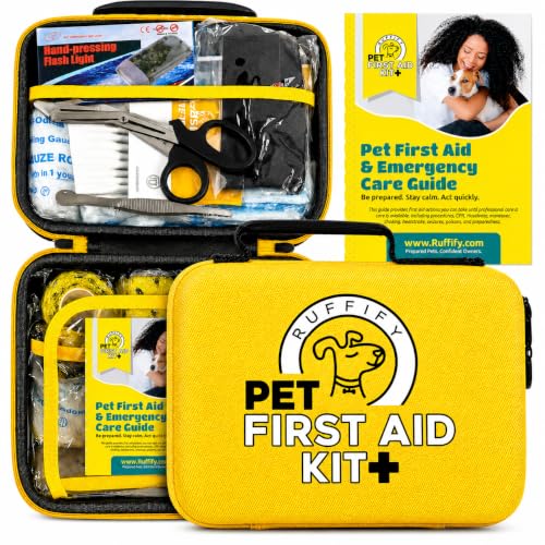 Ruffify Dog and Cat First Aid Kit Vet Approved 74pcs Pet Emergency Kit