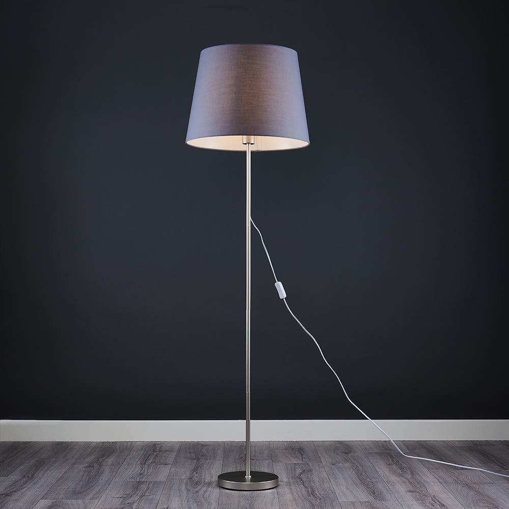 Contemporary Polished Chrome Floor Lamp With Glass Dome Shade - View #10