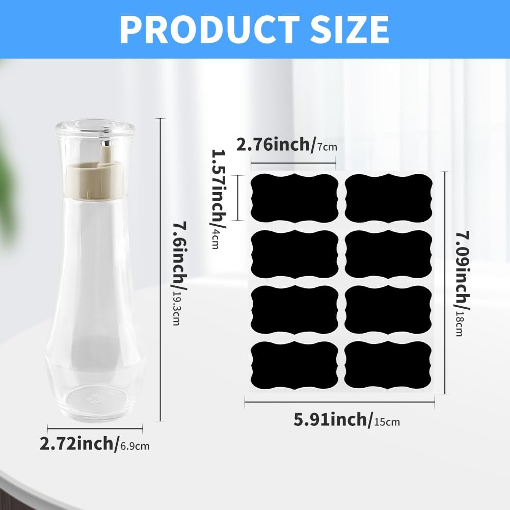 Glass Mouthwash Dispenser 8.8 oz Refillable Mouthwash Decanter with Cup Lid image 2
