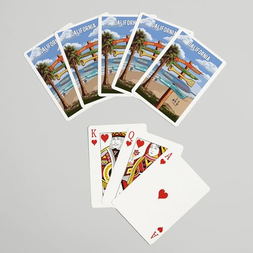 Baraja de poker Lantern Press California 52 cartas miniatura 7