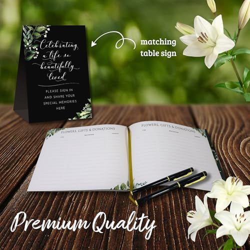 Portiche All-in-One Funeral Guest Book Set – Memorial Guestbook, Funeral Register Book, Celebration of Life Guest Book, Condolence Book, Memory Cards & Keepsake Collection Box - Memorial Keepsake by Portiche - Used condition - Image 7