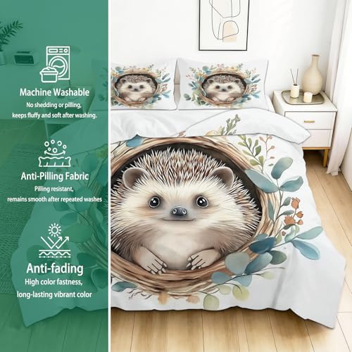 Parure de lit microfibre avec fermeture éclair pour lit simple motif animaux