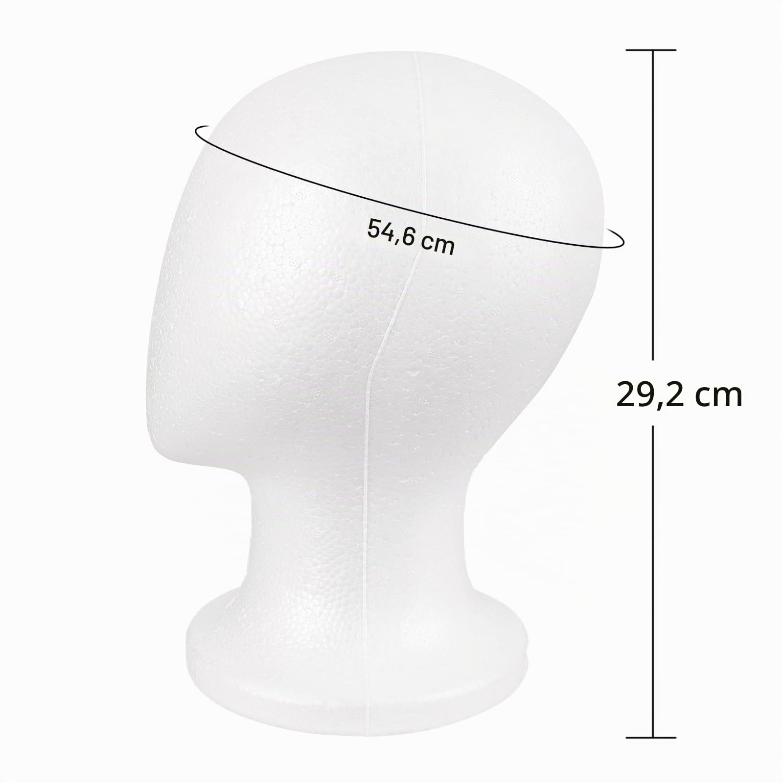 MapofBeauty Mannequin Heads Foam per Parrucche Holder (Bianco) | Display Masks,Hat,DIY Parrucca Testa Stand