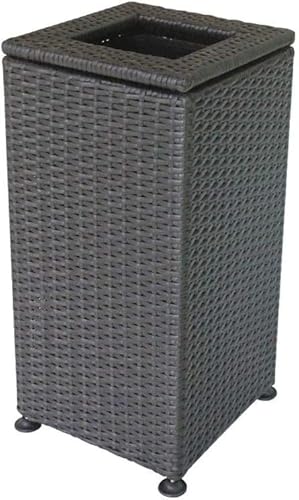 Outdoor Rattan Waste Bin 30L Brown Recycling Trash Can for Kitchen Gar Hotel Hall Slish Eco Friendly Garba Container