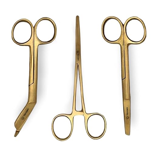 Lot de ciseaux d'infirmière « Panther » - Certificat MDR - Ciseaux à pansements - Ciseaux - Kocher - Accessoires d'infirmière - Cadeau d'infirmière