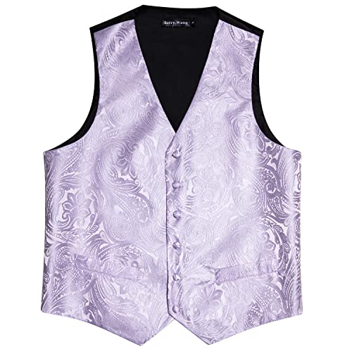 Image of Barry.Wang Formal Men Flower Vest Paisley Jacquard Silk Ties Suit Waistcoat Set Wedding 5PCS