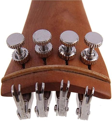 Miniatura 4 de Jiayouy Kit de accesorios de violín 44-34 con afinador fino de metal, 4 clavijas de afinación, pasador de barbilla, cola de repuesto para intestino,