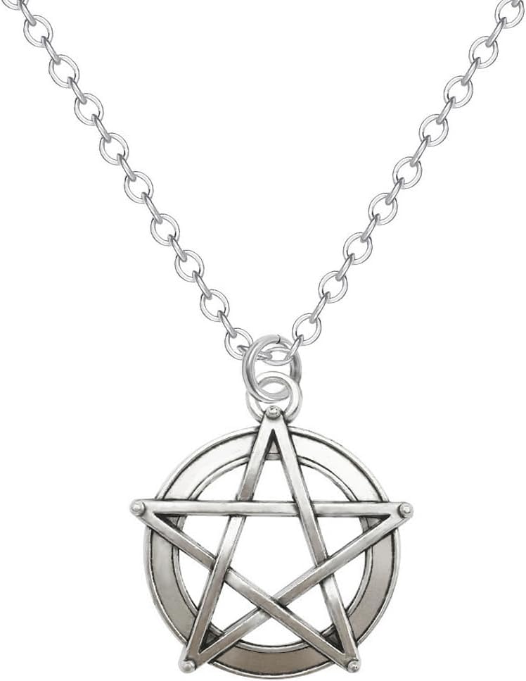 Wiccan Pentacle Necklace - Silver Pentacle Necklace - Pentagram - Wiccan Jewelry - Alter Tools - Solitary Witch