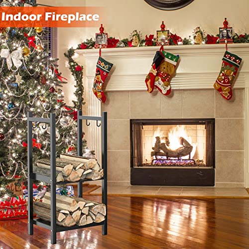 Walmann Fireplace Firewood Rack Indoor, Wood Rack For Firewood Outdoor Fireplace #TOP1