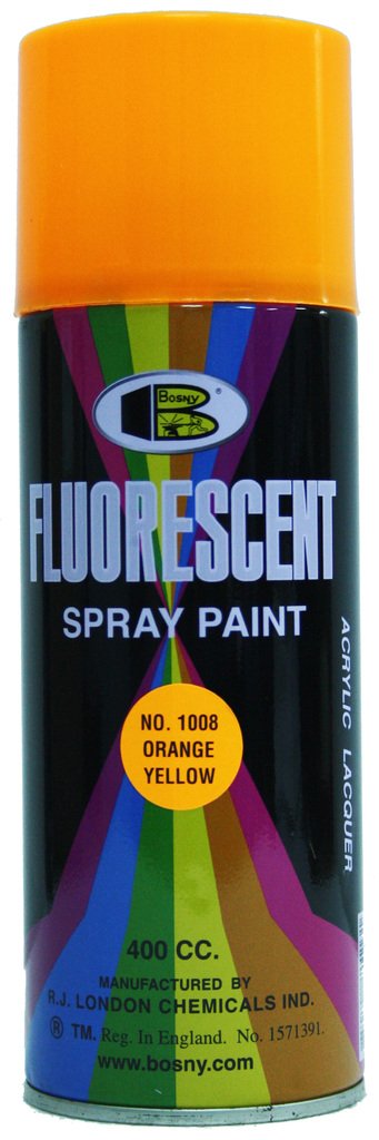 Bosny Aerosol Spray Paint (400 ml, Fluorescent Orange Yellow)