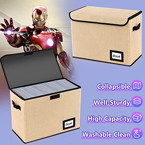 YNSZAS Coleção Caixa de armazenamento de quadrinhos 40 x 19,8 x 30 cm, caixa curta dobrável de quadr