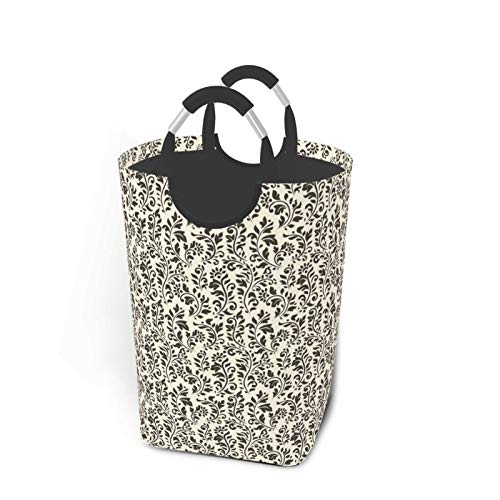 Wäschesack,Blätter abstrakte Naturwirbel drucken,Großer faltbarer Wäschekorb,zusammenklappbarer Wäschekorb,zusammenklappbarer