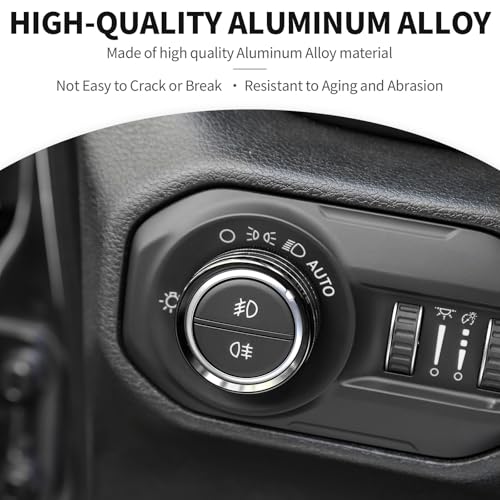 JeCar JL Switch Button Covers Window Control Air Conditioner Headlight Volume Radio Knob Trims Interior Accessories Compatible with Jeep Wrangler JL JLU 2018-2026 & Gladiator JT 2020-2026, Black - Image 2