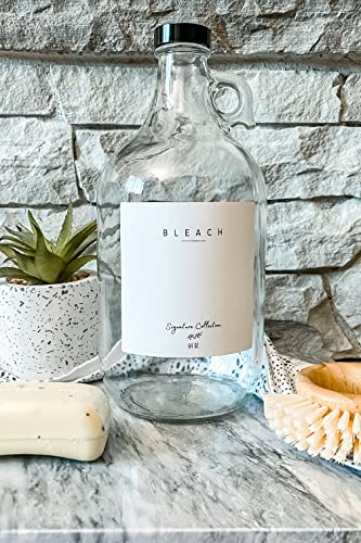 Laundry Detergent Dispenser For Laundry Room - Two Half Gallon Glass Jugs For Fabric Softener Dispenser, Liquid Laundry Soap Dispenser And Bleach - 64 Oz. Black Commercial Liquid Pump Dispenser #TOP4