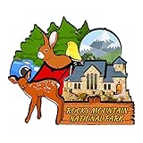 magnete da frigorifero del parco nazionale delle montagne rocciose colorado magnete in legno souvenir di arte collezione creativa handmade viaggio casa ufficio regali paesaggio frigorifero decor
