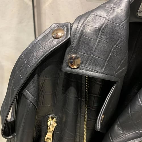 Women's Genuine Sheepskin Leather Jacket - Soft Lambskin Coat With Classic Biker Style For All Seasons C115 XL steampunk buy now online Women's Genuine Sheepskin Leather Jacket - Soft Lambskin Coat With Classic Biker Style For All Seasons C115 XL steampunk buy now online