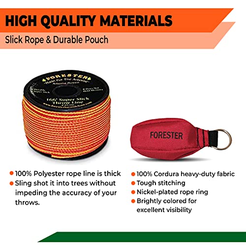 FORESTER Arborist Throw Line Kit Ultra Slick 100 Polyester Rope with