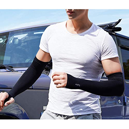 Flameer Proteção Solar UV Capa De Manga Para Braço De Refrigeração Homens Mulheres Ciclismo Golfe Es