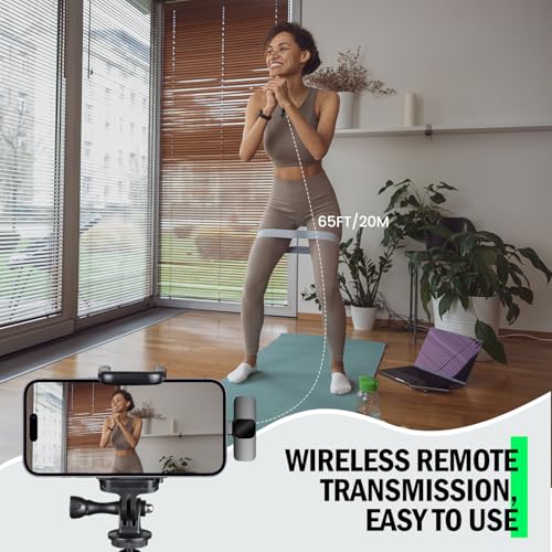 BYbrutek Upgraded 4 in 1 Wireless Lavalier Microphone with Adjustable Collar Clip for iPhone, Android, Camera and PC - Image 7