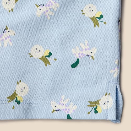 Amazon Essentials Toddlers and Baby Girls' Cotton Spandex Polo Shirt, Pack of 34