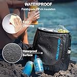 Backpack Cooler Insulated Leak Proof 30/45 Cans, 2 Insulated Compartments Thermal Bag, Portable Lightweight Beach Travel Camping Lunch Backpack for Men and Women - Image 5