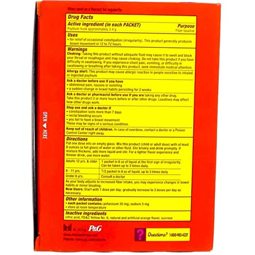 Metamucil Fiber Singles Smooth Texture Orange - 30 Packets, 12.9 Ounce (Pack of 1) - Image 4