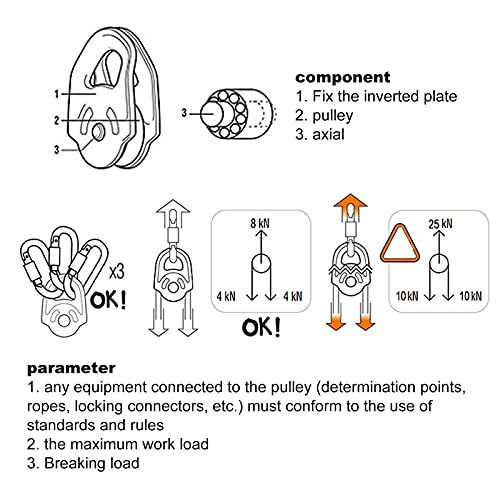 Placa Lateral Pequena Polia única Polia De Alumínio De Aviação Antiderrapante Para Equipamentos Espo
