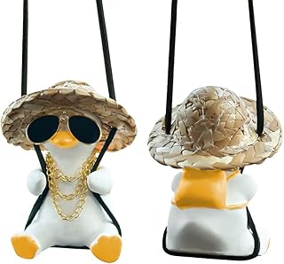 Swinging Duck Car Ornament, Rear View Mirror Hanging Accessories of Swinging Duck Car Hanging Ornament For Teens Car Mirror Hanging Accessories Truck Car Pendant Car Charm Hanging Ornament