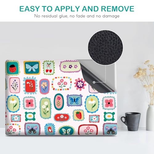 Image of DINKY Flower Butterfly 12.1 13 13.3 14 15 15.4 15.6 inches Netbook Laptop Skin Sticker Cover Soft Reusable Protector for 11.6-15.6 Inch Notebook Chromebook Skin Decal