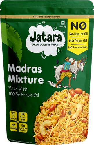 Image of Jatara Madras Mixture 210g | Authentic South Indian Madras Mix | Traditional Crispy Namkeen
