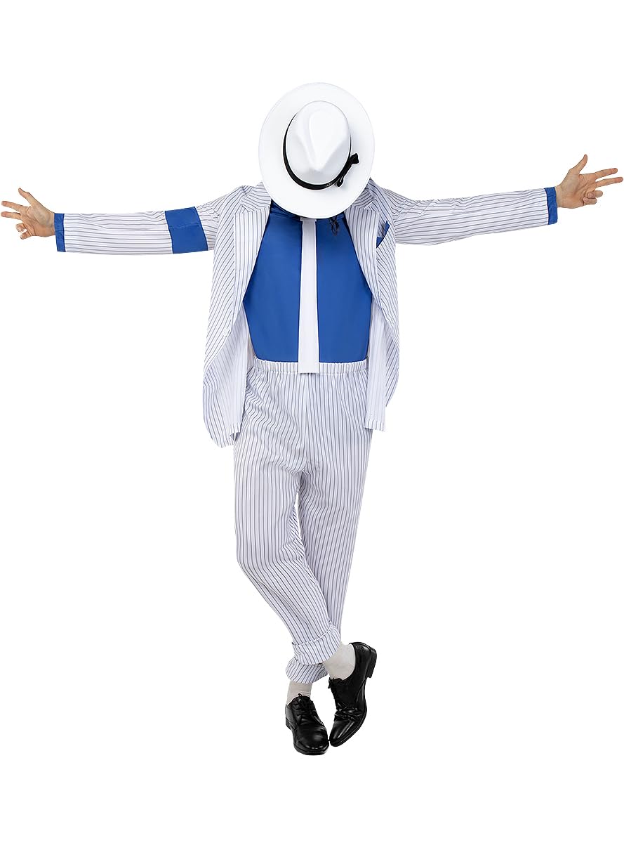 Funidelia | Disfraz de Michael Jackson smooth Criminal para hombre Música Pop & Grupos Musicales - Disfraz para adultos y divertidos accesorios para Fiestas, Carnaval y Halloween - Talla L - XL