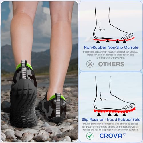Image of Built-in Heel Grips Water Shoes for Kids Girls Boys Hiking Wide Barefoot Swim Beach Pool Big Kid