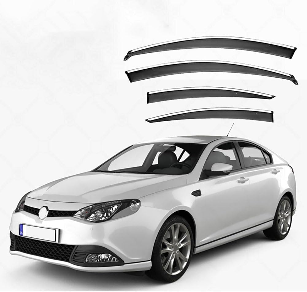 Fengxh Normal 4Pcs Smoke Tint Car Window Deflectors For Mg6 Hatchback Mk1 2009-2016