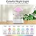 cjc Cloud Rain Humidifier for bedroom with Soothing Rain Sounds Sleep Aid, Waterfall Night Light, Mushroom Design Air Moisturizer，Room Decor Aesthetic for living room (White)