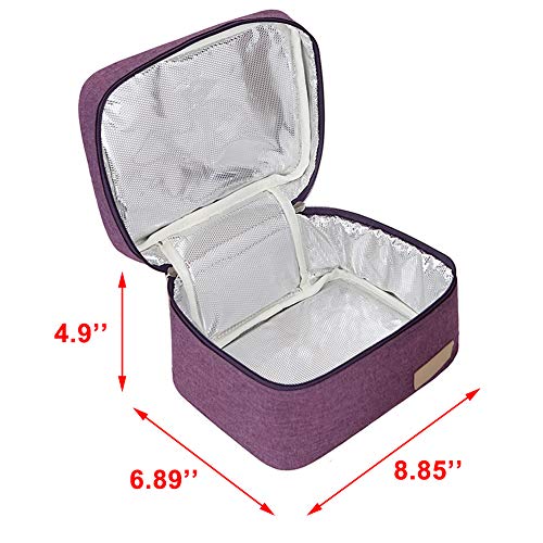 Bolsa térmica isolada, bolsa térmica bem feita para leite materno serve para 4 garrafas Medela com z