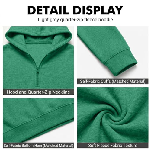 Men Zip Up Hoodie Classic 1/4 Zip Big and Tall Fleece Oversized Hoodies - image 5