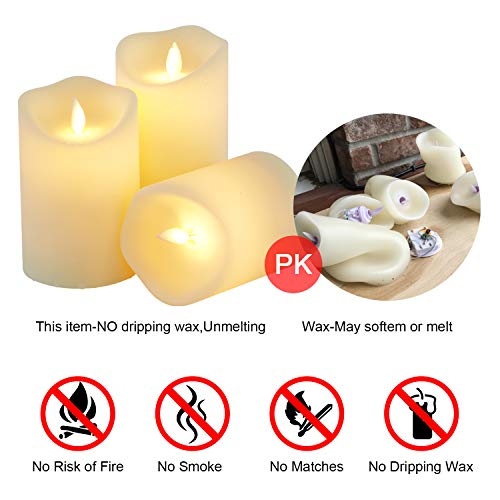 image for Enido Flickering Flameless Candles Waterproof Outdoor Candles Battery 