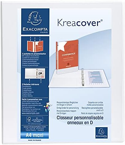 Exacompta 4844E Premium-Register mit Tasche für DIN A4 MAXI aus langlebigem Kunststoff 8-teilig
