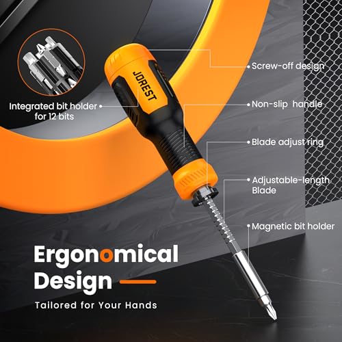 JOREST 25 in 1 EDC Multi Tool Schroevendraaier Kit met Torx, Phillips Schroevendraaier, Verjaardag Kerst Vaderdag Gifts voor Mannen Papa Hem, Magnetische Reparatie Hand Tool voor Gameboy, Macbook - Afbeelding 4