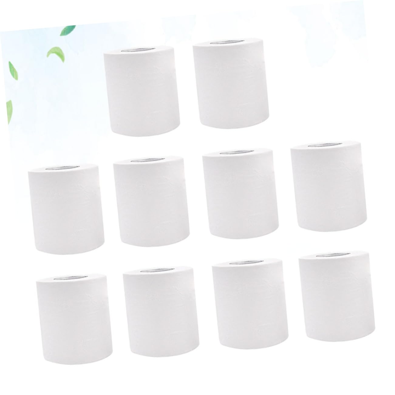 Papier Toilette 4 Couches 10 Rouleaux 100g, Petit Rouleau Pâte de Bois