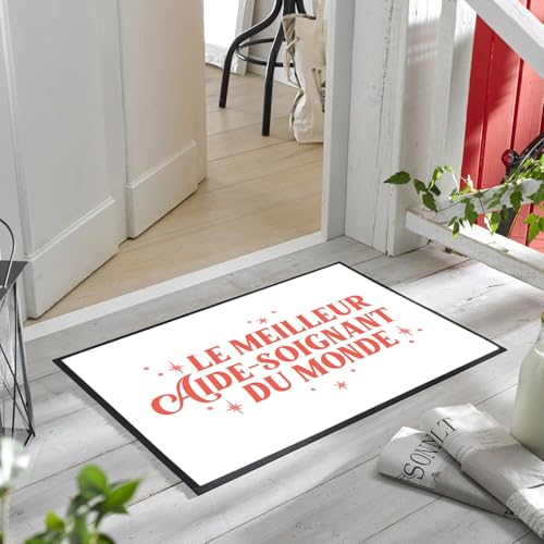 Cadeau Aide Soignant Paillasson Blanc Thématique 75x50cm - 6